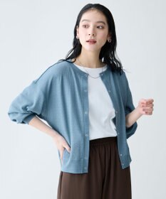 ANY シアーワッフルカーディガン