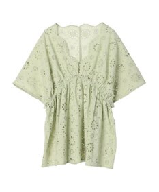 earth music&ecology コットンレースＶネックブラウス