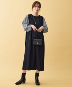 ANY L シャツコンビワンピース