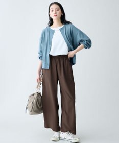 ANY シアーワッフルカーディガン