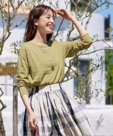 Tiaclasse 【インナーセット・洗える】ボーダー編みシアーニットアンサンブル