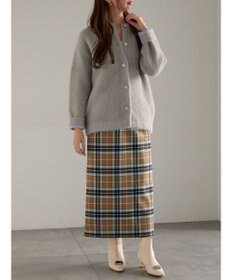 Te chichi チェックナロースカート