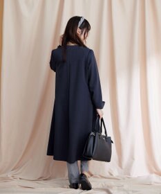 Tiaclasse 【ダブルストレッチ・洗える】ノーカラーAラインコート