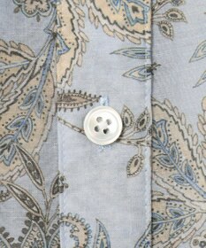 23区 【先行予約】Ericaキャラコ  ペイズリープリント シャツワンピース