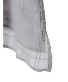 Green Parks シアーチェック開襟ブラウス