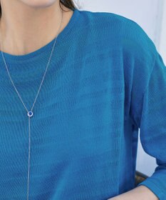 Tiaclasse 【インナーセット・洗える】ボーダー編みシアーニットアンサンブル