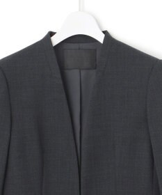 ICB 【UVカット・洗える】ウール2WAYストレッチ ノーカラージャケット