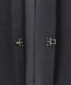 ICB 【UVカット・洗える】ウール2WAYストレッチ ノーカラージャケット