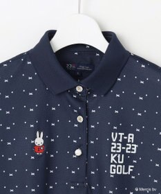 23区GOLF 【WOMEN】【吸水速乾/UVカット】ミッフィーフェイスポロシャツ