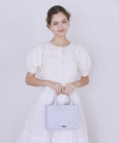 Maison de FLEUR パールビジューキルティングスクエアショルダー