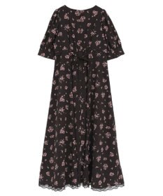 earth music&ecology レース切替フラワーロングワンピース