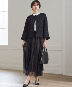 23区 L 【洗える】バックサテンアムンゼン フリルデザインシャツ