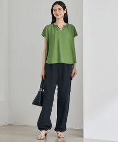 自由区 S 【カタログ掲載・人気素材・新型登場・セットアップ対応】エアリーツイルプルオーバー ブラウス