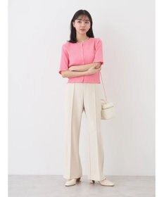 earth music&ecology ドットボタン５分袖リブプルオーバー