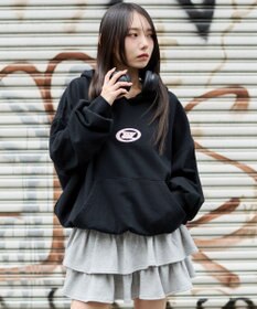 WEGO 【ユニセックス着用ITEM/裏起毛】バルーンクロップドグラフィックプルパーカー