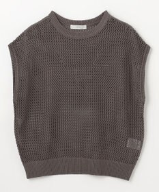 ANY フレンチスリーブメッシュニット