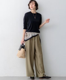 23区 S 【先行予約】スカーフコンビジャージー ウエストデザイン カットソー