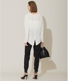 ICB 【洗える】 ペーパーブレンドシャインニット プルオーバー