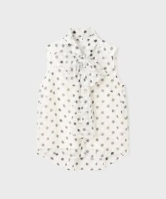 GRACE CONTINENTAL ドットオパールボウタイノースリーブ