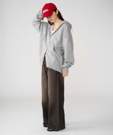 WEGO 【ユニセックス着用ITEM/MLサイズ展開】コンパクトフィットダブルZIPパーカー