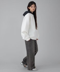 WEGO 【ユニセックス着用ITEM/MLサイズ展開】ワンポイントバイカラープルパーカー