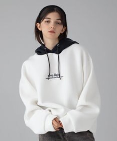 WEGO 【ユニセックス着用ITEM/MLサイズ展開】ワンポイントバイカラープルパーカー