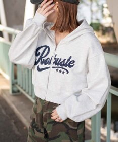 WEGO ロゴジップショートパーカー