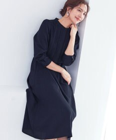 Tiaclasse 【洗える】バンドカラーチェック柄シャツワンピース