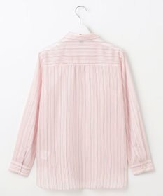 J.PRESS LADIES 【洗える】ランダムストライプ シャツカラー ブラウス