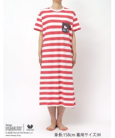 WACOAL PEANUTS ネグリジェ 4分袖 ワンピース 綿100%(本体) スヌーピー レディース FNT166 /ワコール