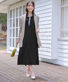 Tiaclasse 【洗える】フレンチスリーブカットソーワンピース