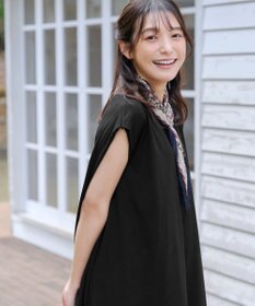 Tiaclasse 【洗える】フレンチスリーブカットソーワンピース