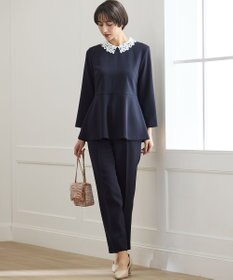 23区 【セットアップ対応】トリアセダブルジョーゼット パンツ