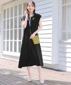 Tiaclasse 【洗える】フレンチスリーブカットソーワンピース