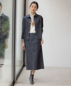 J.PRESS LADIES S 【WEB限定】セルロースシャンブレー ナロー スカート