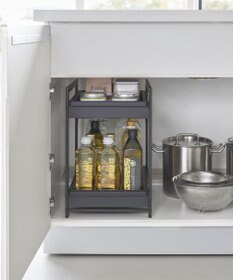 tower シンク下スライドラック タワー 2段 ブラック