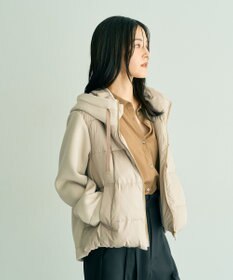 YECCA VECCA 中綿×カットボンディングZIPフーディー