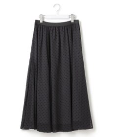 23区 【一部店舗限定/洗える】クレープドットフロッキー スカート