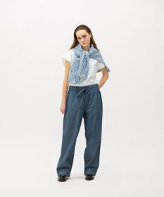 LENO DUNGAREES EASY PANTS《UNISEX》/ ダンガリーイージーパンツ