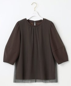 ANY SIS L 【洗える】カットジョーゼットチュール トップス