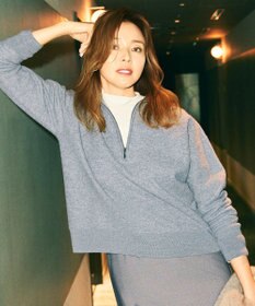 自由区 L 【SHIHOさん着用】ボイルドウールハーフジップ ニット