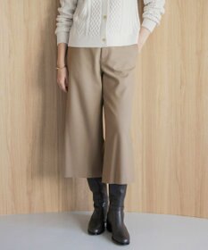 J.PRESS LADIES L 【WEB限定カラーあり・洗える】ツムギート flannel ワイド クロップド パンツ