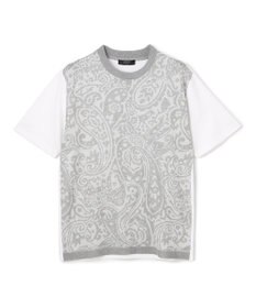 JOSEPH HOMME オリエンタルジャガードニットブロック　クルーネック半袖カットソー