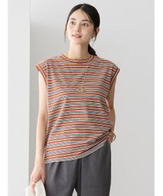 AMERICAN HOLIC マルチボーダーノースリーブカットプルオーバー