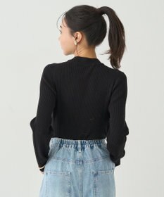 earth music&ecology やわらかタッチハイネックリブニットプルオーバー