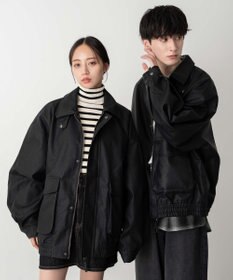 WEGO 【ユニセックス着用ITEM】エコレザー2WAYフライトジャケット