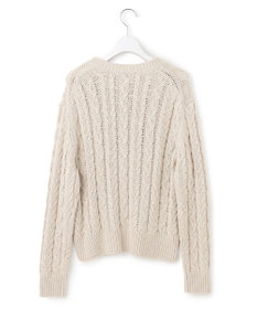 23区 【洗える】ルレックスケーブル スパンコール ラメニット