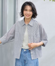 ANY コットンエアーウォッシュ5分袖シャツ