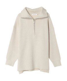 AMERICAN HOLIC バイパチハーフＺＩＰ片畦ニットプルオーバー　