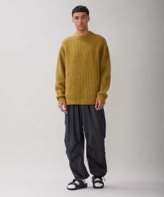 UNFILO MENS ヘアリー クルーネックニット